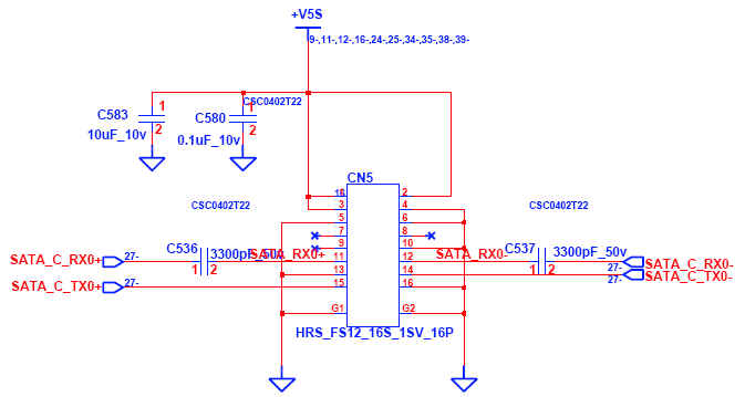 2133 MB sata connector