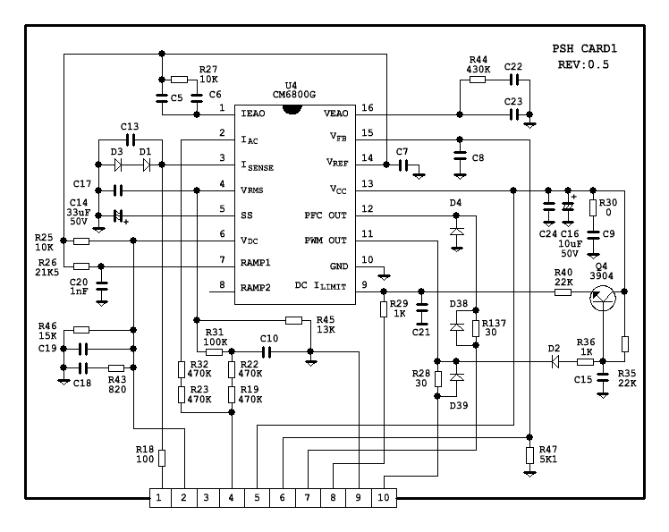 cm6800g схема включения