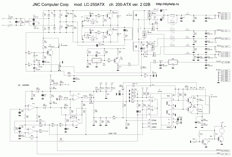 Az7500 схема блока питания